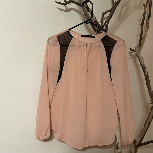 Zara Worn Once Sheer Blouse - Picture 2 of 6